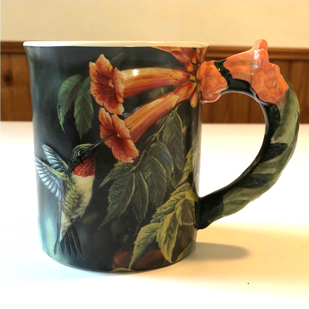 Wild Wings Rosemary Millette "Summer" 3D Hummingbird Sculpted Mug 16oz